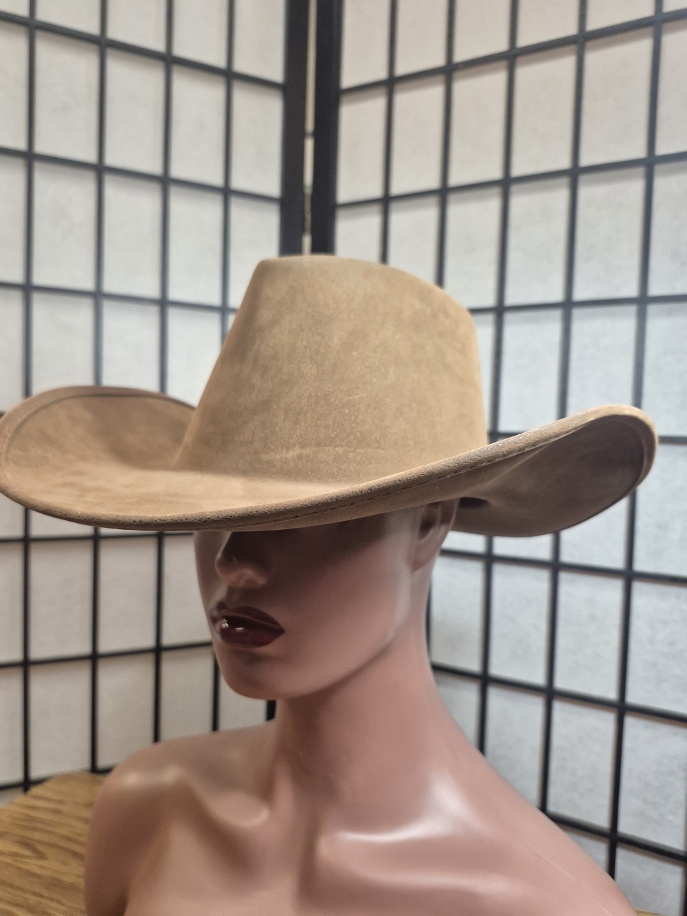 Classic Tan Unisex Western Suede Cowboy Hat